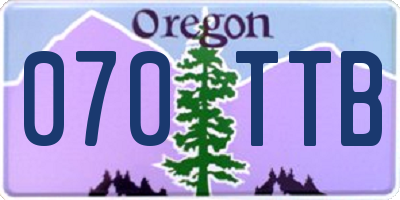 OR license plate 070TTB