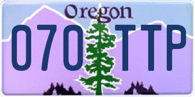 OR license plate 070TTP