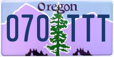 OR license plate 070TTT