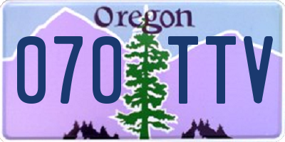 OR license plate 070TTV
