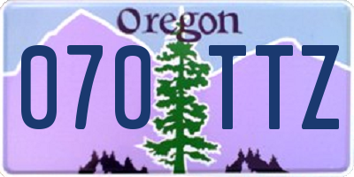OR license plate 070TTZ
