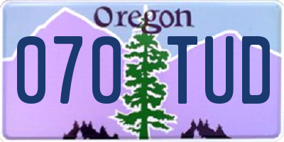 OR license plate 070TUD