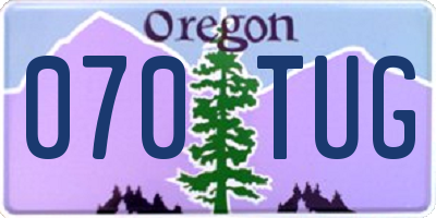 OR license plate 070TUG