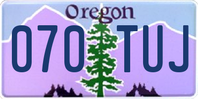 OR license plate 070TUJ