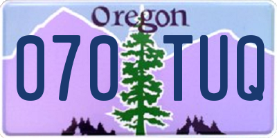 OR license plate 070TUQ
