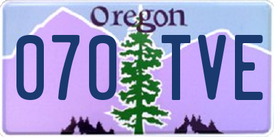 OR license plate 070TVE