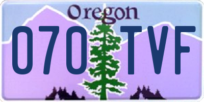 OR license plate 070TVF