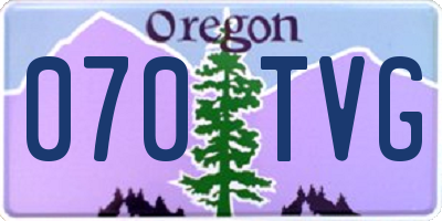 OR license plate 070TVG