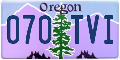 OR license plate 070TVI