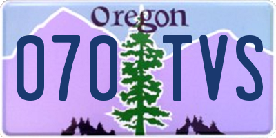 OR license plate 070TVS