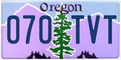 OR license plate 070TVT