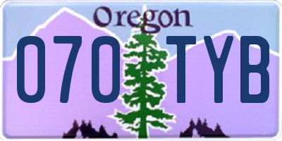 OR license plate 070TYB