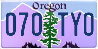 OR license plate 070TYO