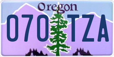OR license plate 070TZA
