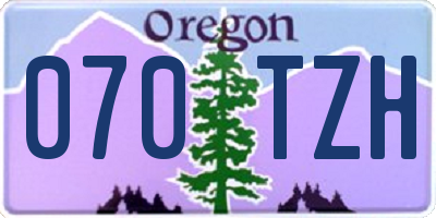 OR license plate 070TZH
