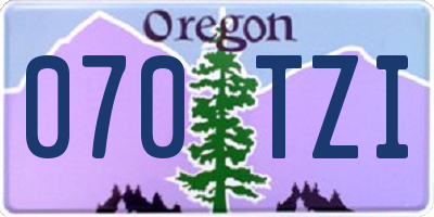 OR license plate 070TZI