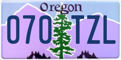 OR license plate 070TZL