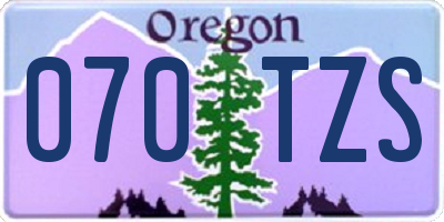 OR license plate 070TZS
