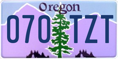 OR license plate 070TZT