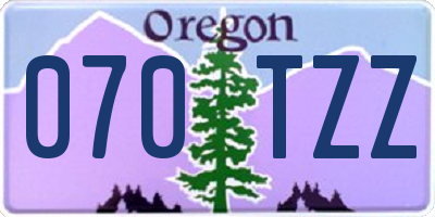 OR license plate 070TZZ