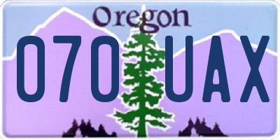 OR license plate 070UAX