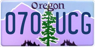 OR license plate 070UCG