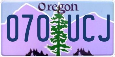 OR license plate 070UCJ