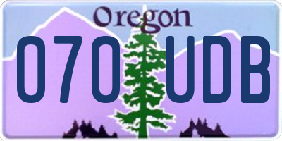 OR license plate 070UDB