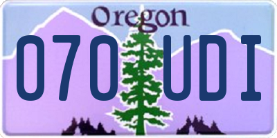 OR license plate 070UDI