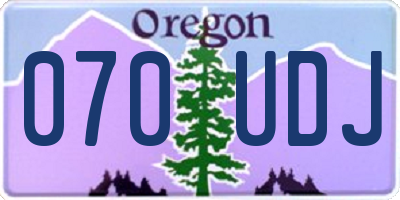 OR license plate 070UDJ