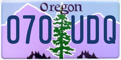 OR license plate 070UDQ