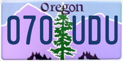 OR license plate 070UDU