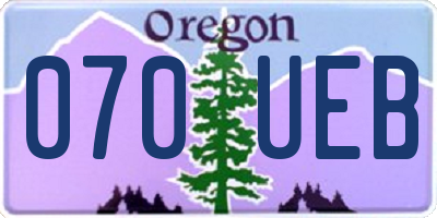 OR license plate 070UEB