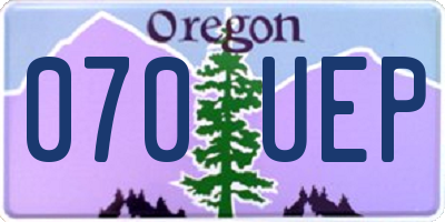 OR license plate 070UEP
