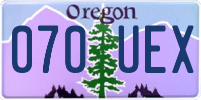 OR license plate 070UEX