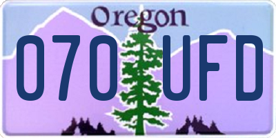 OR license plate 070UFD