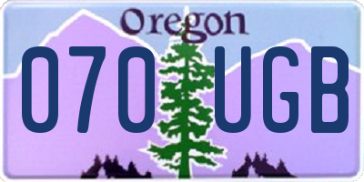 OR license plate 070UGB