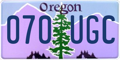 OR license plate 070UGC