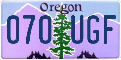 OR license plate 070UGF