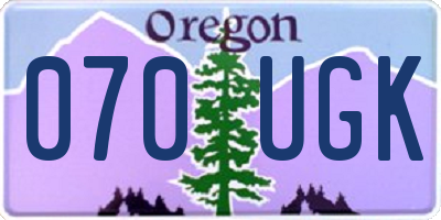 OR license plate 070UGK