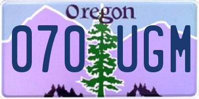 OR license plate 070UGM