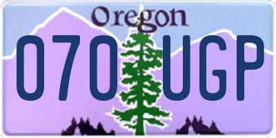 OR license plate 070UGP