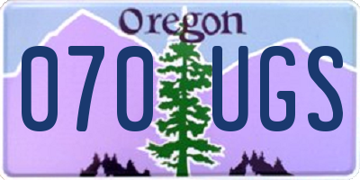 OR license plate 070UGS