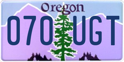 OR license plate 070UGT