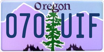 OR license plate 070UIF