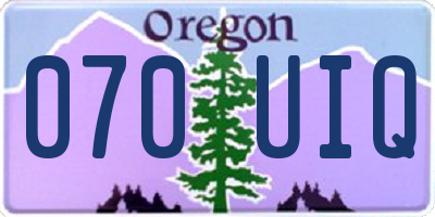 OR license plate 070UIQ