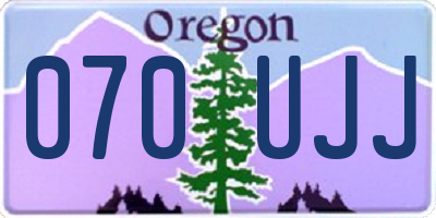 OR license plate 070UJJ