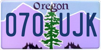 OR license plate 070UJK