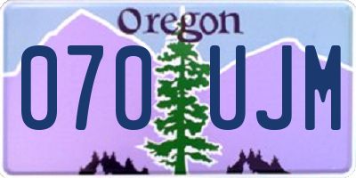 OR license plate 070UJM