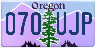 OR license plate 070UJP